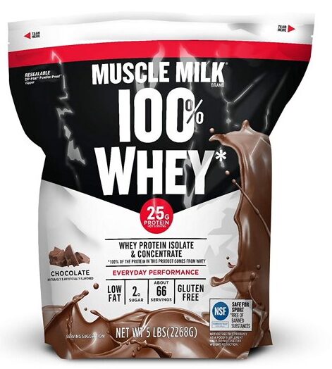 Muscle Milk 100% Whey Protein Powder, Chocolate