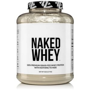 Naked WHEY 5LB 100% Grass Fed Unflavored Whey Protein Powder -